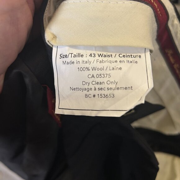 Pronto Uomo Couture Italian Wool Suit 48L Black Stripe Wedding Prom Formal - Picture 8 of 8